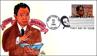 Scott 3871 37 Cents James Baldwin Melissa Fox Hand Painted FDC 3 Of 6 - Image 1 of 2