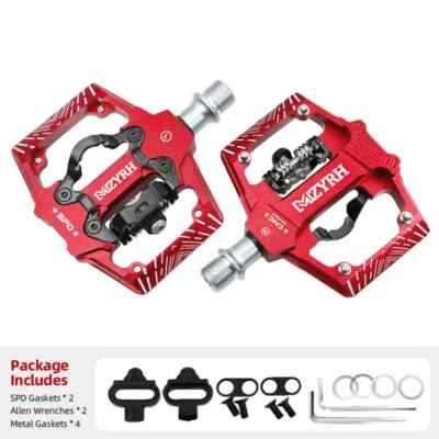 Bike Pedal 2 in 1 with Cleat for SPD System MTB Road Sealed Bearing Bike Pedal - Image 1 of 4