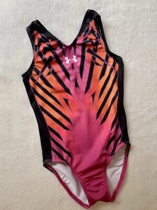 UA Under Armour GK ELITE Gymnastics LEOTARD Sporty MATRIX Sublimated LEO Size CM - Picture 1 of 6