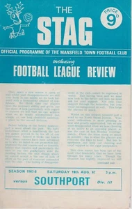 MANSFIELD TOWN FOOTBALL PROGRAMMES 1967-68 ~ YOU CHOOSE OPPONENTS GOOD CONDITION - Picture 1 of 25