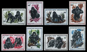 Ruanda 1970 - Mi-N.o 400-407 A ** - Estampillada sin montar o nunca montada - Gorilas - Imagen 1 de 1