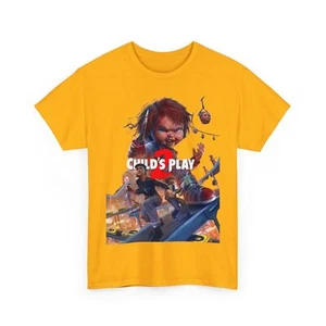 Child Play 2 Movie 1990 Chucky Horror T Shirt Heavy Cotton Tee - Picture 1 of 133