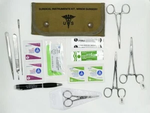 Kit chirurgico pronto soccorso marrone chiaro borsa molle militare sopravvivenza medica - 16 pezzi - Foto 1 di 1