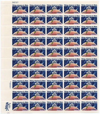 Scott #1759 Viking Mission to Mars Sheet of 50 Stamps - MNH - Image 1 of 2