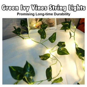 2/5/10m Maple Leaf String Lights Walls Lighting Garden Wire Strings Vine Decor - Picture 1 of 13