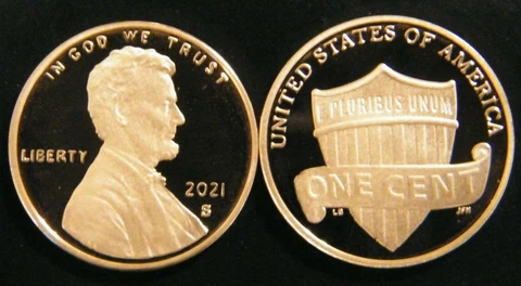 2021 S Lincoln Shield Cent Proof Penny From US Proof Mint Set Cover