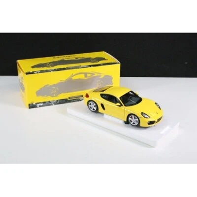 Porsche Cayman 2013 1/18 Scale Minichamps Yellow - Image 1 of 4