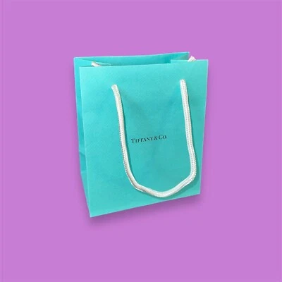 NEW Tiffany & Co. Single ONE Blue Small Paper Gift Shopping Bag 5”x6”x3” - Image 1 of 2