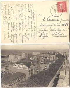 Sweden 1937 TPO Postmark PKP138 Helsingborg - Eslöv Helsongfors RPPC to Latvia - Picture 1 of 3