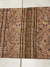 VTG Croscill Valance Curtain Drape Jacquard Damask 92x17 (set of 2 + Panel Tie)