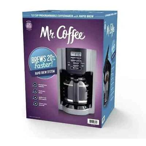 New Mr. Coffee 12-Cup Coffee Maker with Rapid Brew System Stainless Steel - Picture 1 of 2