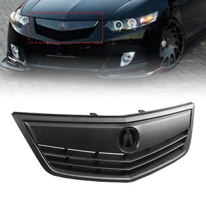 For 2011 2012 13 2014 Acura TSX Front Bumper Upper Mesh Grille Matte Black Grill - Picture 1 of 10