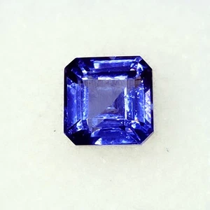 Piedras preciosas sueltas certificadas azul natural tanzanita 6,32 quilates cuadradas AAA+ gema de calidad - Imagen 1 de 8