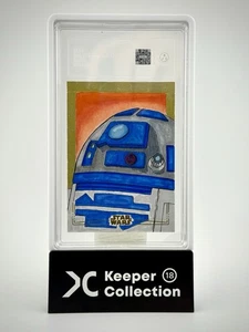 2024 Topps Chrome Star Wars Galaxy 1/1 Gold Foil Sketch of R2-D2 - Picture 1 of 2