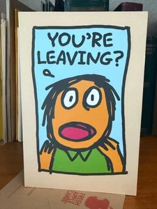 Vintage Fresh Apple "You're Leaving? Sh*t!" Goodbye Greeting Card - Picture 1 of 3