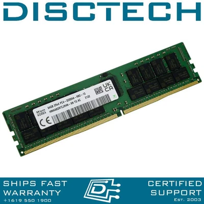 SK Hynix HMAA8GR7CJR4N-XN 64GB DDR4 PC4-25600 3200MHz 288-Pin RDIMM RAM Memory - Image 1 of 3