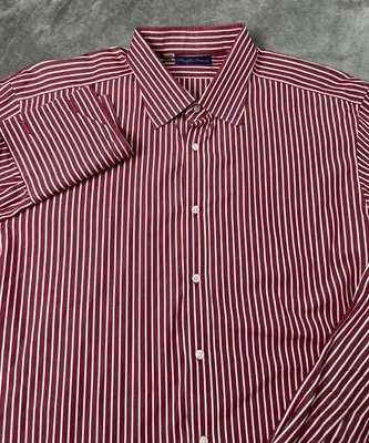 Camisa de vestir Ralph Lauren etiqueta púrpura para hombre 17,5 rayas hecha en Italia Foto 1 de 4