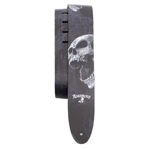 Perri's Leathers, Ufficiale Alchemy Beserker Skull Licenzad Leather Guitar Str... - Foto 1 di 1