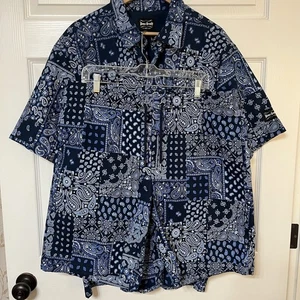 Dogg Supply by Snoop Dogg Men's 2XL Short Sleeve Button Up Shirt and Shorts Set - Picture 1 of 13