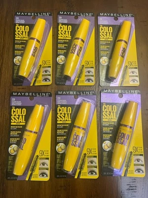Lot of 6 Maybelline The Colossal Volume Mascara Classic Black 231 9X Volume NEW - Image 1 of 4