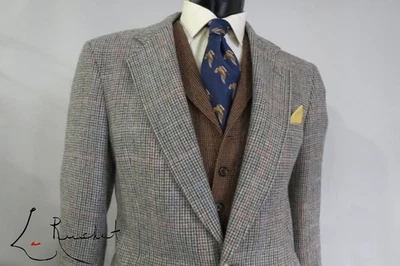 VTG Austin Reed Regent St heavy woven tweed window pane sport coat 40 R - Image 1 of 4