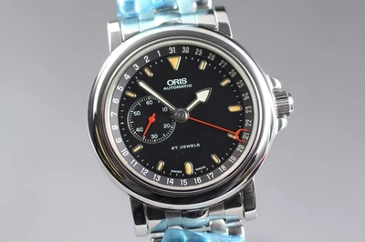 Full Set [NOS] ORIS 640 7467B Pointer Date 36mm Black Dial Day AT Men's Watch - Image 1 of 4