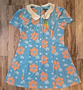 Current Mood/Dolls Kill - Nuevo con etiquetas Vestido Corto Floral con Lunares Talla 2X  - Imagen 1 de 9