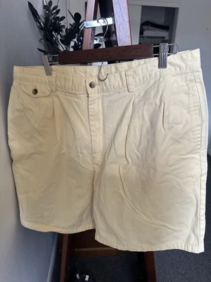 Shorts náuticos plissados vintage amarelos masculinos - Imagem 1 de 4