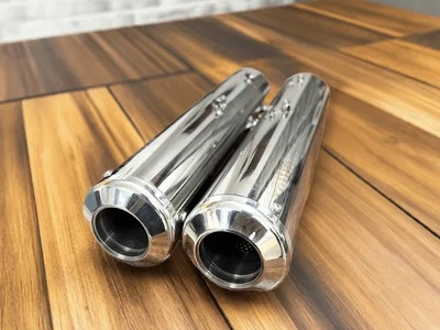 "BASS MASTER Exhaust Silencer Silver" FIT FOR ROYAL ENFIELD SUPER METEOR 650 - Image 1 of 3