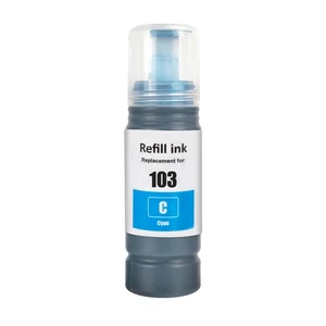 1 Compatible Cyan 103C Ink Bottle replacement for Epson Printers - 70ml - Picture 1 of 3