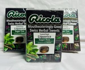 3 Stück Ricola Lakritz Husten Lutschtabletten zuckerfrei je 45g - Made in Germany - Bild 1 von 4