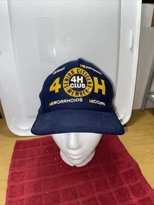 De colección Divertido 4H Trucker Sombrero Gorra Malla Snapback Azul Marino-H Hernia Acidez Dobladillo Hipo - Imagen 1 de 7