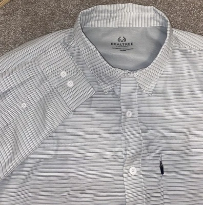 Real Tree Light Fishing Shirt Wicking Short Sleeve Size 2XL Men's Vented Outdoor - Image 1 of 4