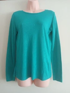 Dorothy Perkins Women's Emerald Green Long Sleeve Top - Size 12 - Picture 1 of 7