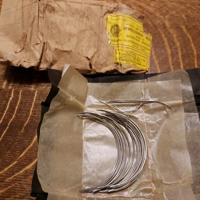 Paquete De Colección de Agujas de Tapicero Redditch, Inglaterra Curvas #921 ~ 14 3" + Foto 1 de 3