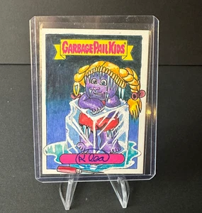 GARBAGE PAIL KIDS CHROME 1 SKETCH "CHILLY MILLIE" We Hate The 80's - Picture 1 of 3
