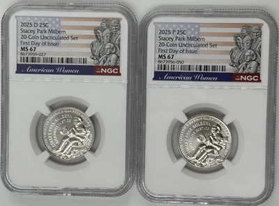 2025 P D STACEY PARK AMERICAN WOMEN AWQ NGC MS67 🔥FIRST DAY OF ISSUE🔥 - Image 1 of 3