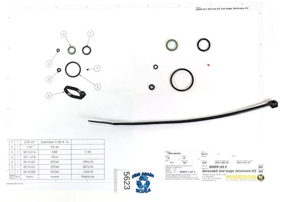 Poseidon Jetstream Service Rebuild Kit 2nd Stage Scuba Dive Regulator 0009-011 - Image 1 of 4