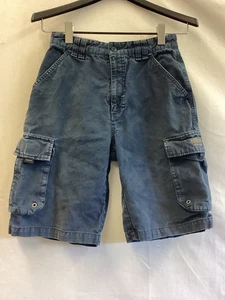 OTB navy blue zip cargo shorts cotton ramie boys youth size 14 - Picture 1 of 10