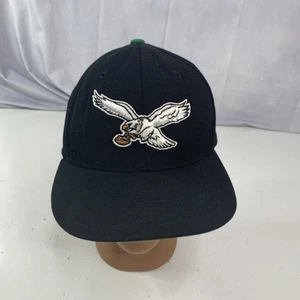 Mitchell & Ness PHILADELPHIA EAGLES 7 1/2 Fitted Hat NFL Black Retro Logo - Picture 1 of 9