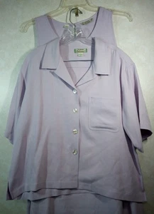 Tommy Bahama Maxi Dress & Shirt Women L Lilac Silk - Picture 1 of 23