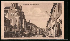 Ansichtskarte Mittweida, Rochlitzer Strasse mit Geschäften  - Picture 1 of 2