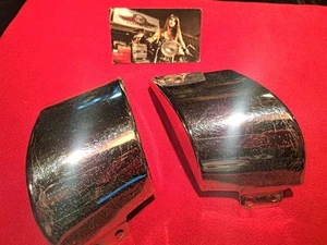 82 Vintage 1982 Yamaha XJ650 Maxim Chrome Air Box Covers Panels Guards OEM - Picture 1 of 5