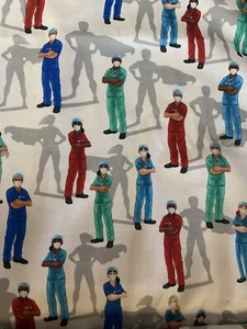 Arzt Krankenschwestern Frontline Hero Stoff - weiß - 100% Baumwolle - BTY - Bild 1 von 3