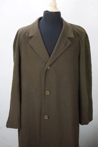 Kiton Green 100% Cashmere Mens Long Trench Overcoat Sz 50EU 40 US - Picture 1 of 12