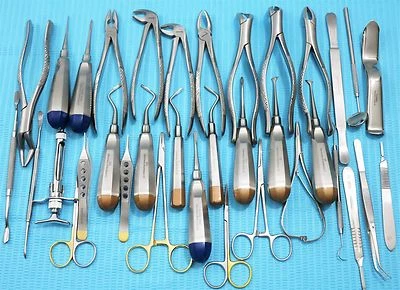 CYNAMED USA GERMAN 36 PC ORAL DENTAL SURGERY EXTRACTING ELEVATORS FORCEPS INSTRUMENT KIT SET