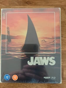 Jaws 4K UHD Blu-ray SteelBook The Film Vault Range U.K. Exclusive Ultra HD OOP - Picture 1 of 2