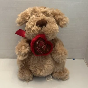 American Greetings Love You More Heart in Mouth Soft Puppy Dog Plush Toy - Picture 1 of 7