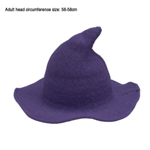 Adult children's Halloween hat Knitted hat Solid color hat Party fancy hat
