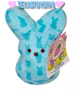 2025 STRAWBERRY SCENTED 6" Plush HELLO KITTY X PEEPS Blue Bunny Pattern **READ** - Picture 1 of 1